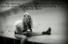 ... be yourself, and that's all i'm trying to do.