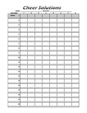 Cheerleading 8 Count Sheets
