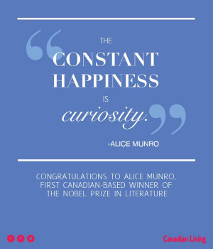 Congrats to Alice Munro on winning the Nobel Prize in Literature!