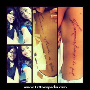 Matching Sister Tattoos 1 Quotes For