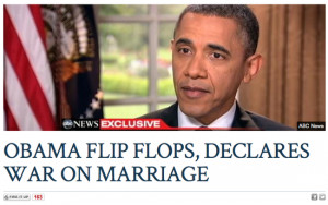 ... Ditches Original Headline on Obama’s Gay Marriage Announcement