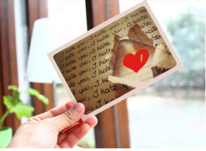 Happy Time Valentine Heart Love quote postcard set/ 36pcs/set Greeting ...