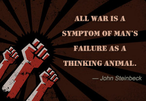 John Steinbeck quote on war