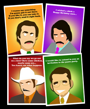 Anchorman Birthday Cards - Stay Classy with 12 Ron Burgundy greeting ...