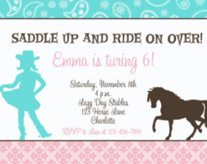 ... birthday invitatio n horseback riding party horses girls birthday you