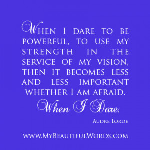 When I Dare...