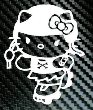 Hello Kitty ROLLER Derby Car Girl Decal Vinyl Sticker For Sale - New ...