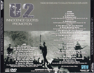 U2 / Innocence Quotes Promotion / 1CDR+1DVDR