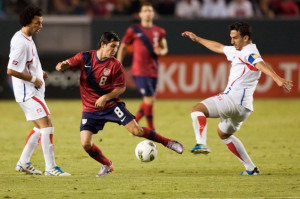 US midfielder Jose Francisco Torres in action in the 1-0 loss to Costa ...
