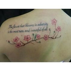 love this quote but would put a better blossom design vertical along ...