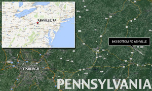 Rural: The killings happened at a home outside Ashville, Pennsylvania ...