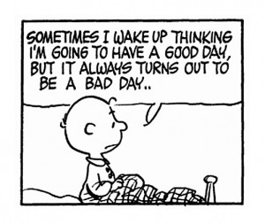 ... defeating Charles Schultz was. It's sad. He really was Charlie Brown