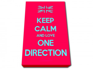 Details about S-10047-KEEP CALM ONE DIRECTION-Quot es Canvas Art Wall ...
