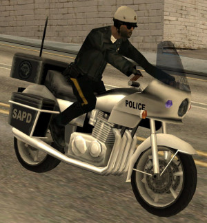 motor officer on a HPV-1000 , GTA San Andreas.