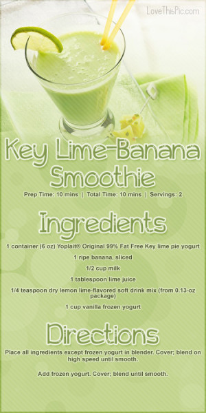 Key Lime Banana Smoothie Recipe