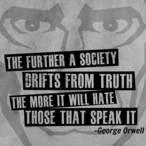 George Orwell - drift from truth
