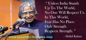 Unless India stands up to the world, no one will respect us….