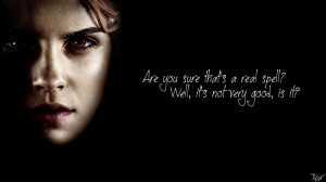 Harry Potter Wallpaper : Hermione Quote! v3 by TheLadyAvatar