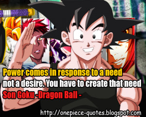 dragone ball z quotes (son goku quotes)