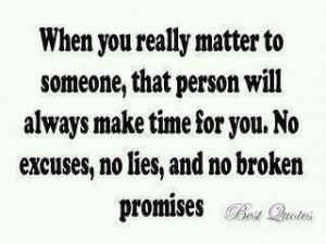 No Excuses No Lies And no Broken promises