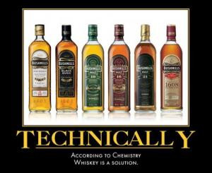 TechnicallyAccording to ChemistryWhiskey is a solution.