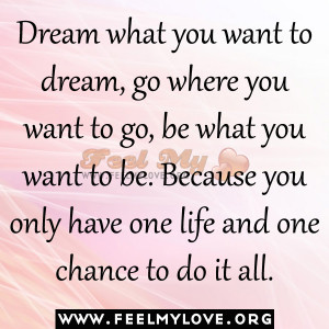 One Life One Chance Quotes. QuotesGram