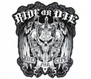 PPA5187 Ride Or Die Biker For Life Skull Patch Large 435x375jpg