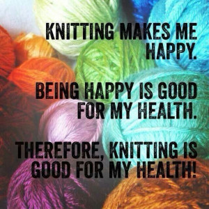 therefore, knitting is good for my health ;-)