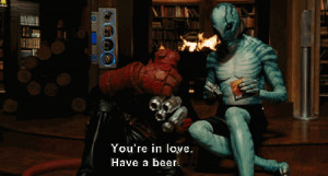 ... sci fi ron perlman hellboy john hurt Hell Boy jon hurt animated GIF