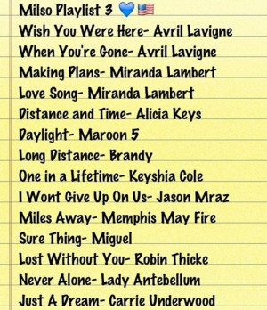MilSo songs...I have some of these already but I think I'll be making ...