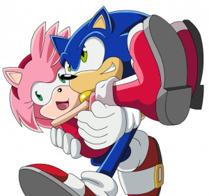 Go Back Gallery For Sonic X Sonic And Amy Hugging