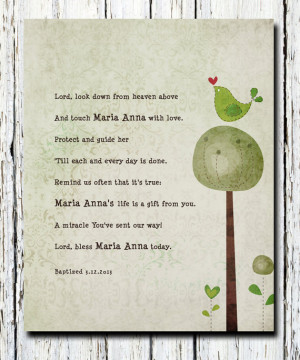 Personalized Christening Tree Gift, Bible Verse, Gift for Godchild ...