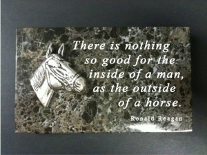 Ronald Reagan Horse Quote Paperweight