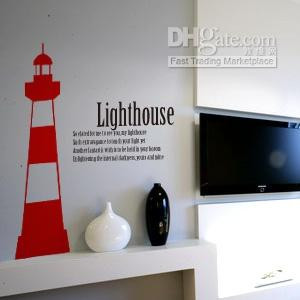 Wholesale - Wall Stickers Art Decal Quote Decor Lighthouse PMLE002