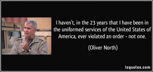 ... United States of America, ever violated an order - not one. - Oliver