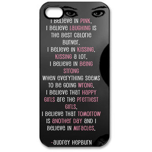 hepburn quotes i believe case iphone 5 case / custom cases iPhone ...