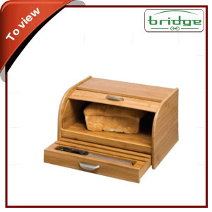 Houten brooddoos 2015, houten broodtrommel, bamboe brood houder