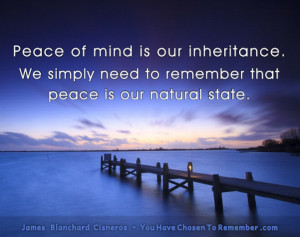 Inspirational Quote About Inner Peace by James Blanchard Cisneros ...