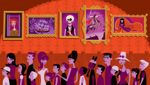 disneyland haunted mansion josh agle shag art