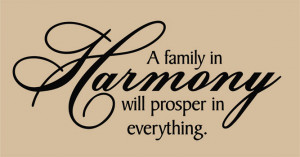 Catalog > Family in Harmony, Family Wall Art Decal