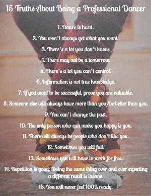 15 Truths About Being a Professional Dancer