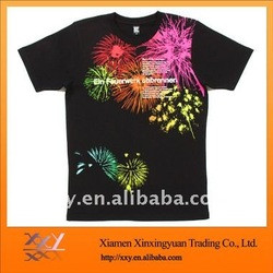 Color T Shirt With Fireworks Design