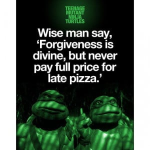 Teenage Mutant Ninja Turtles Quote Poster by WoodPanelBasement, $19.99