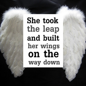 She took the leap and built her wings on the way down.
