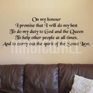 Home » On My Honour - Wall Quotes - Wall Decals