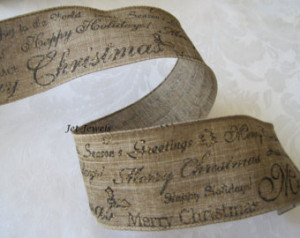 Holiday Christmas Ribbon Holiday Script Ribbon Christmas Script Ribbon ...