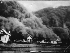 Oklahoma, during the Dust Bowl years 1931-1939