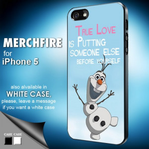 TM 414 Olaf quote frozen Disney (2) Iphone 5 Case