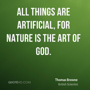 Thomas Browne Nature Quotes