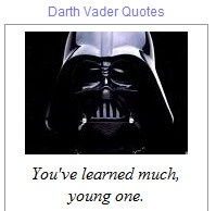 Quotes made by Darth Vader from Star Wars